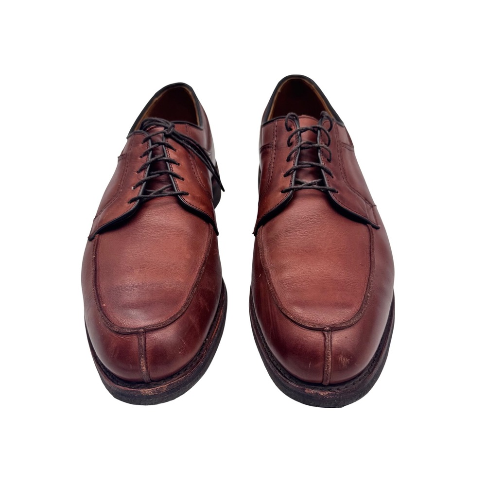Allen Edmonds Stockbridge Derby Mens 13 D Brown Leather Split Toe Orthotic